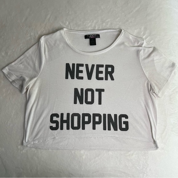 Sugar Rush Cropped Tee - Medium, White - Picture 7 of 7